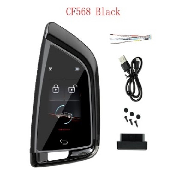 CF568 Style Modified Universal Smart Remote Car Key LCD Black/Silver